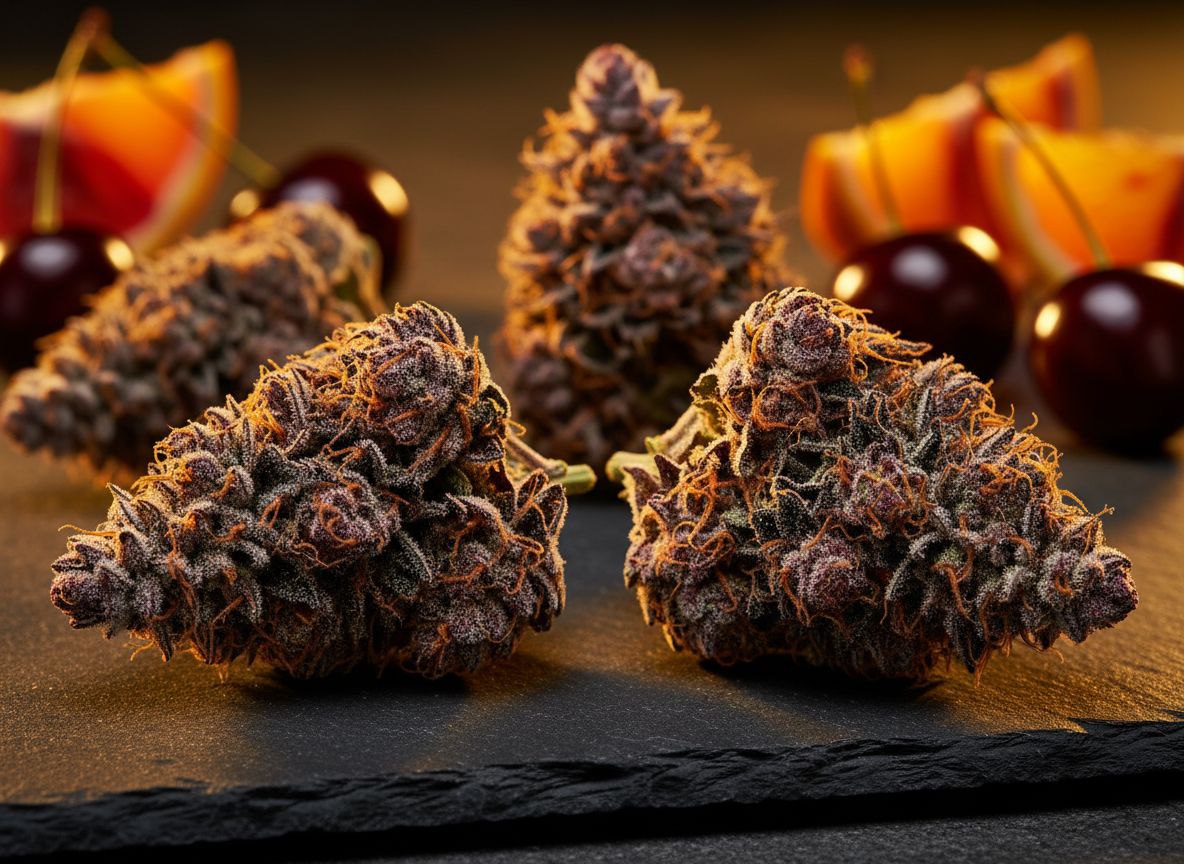 Tropical Cherry strain flower